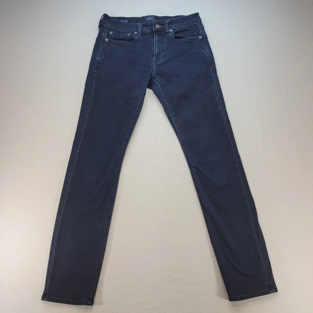 J.Crew 484 Slim Fit Jeans Mens 28x32 Dark Wash Low Rise Stretch Denim